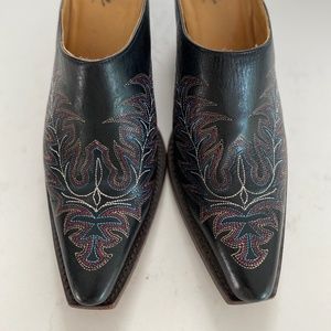 Lucchese Charlie 1 Horse boots, leather mule booties Sz 8